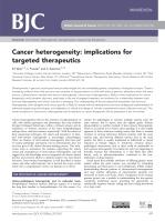 Cancer heterogeneity: implications for targeted therapeutics