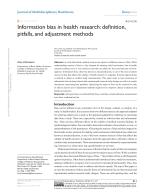 Information bias in health research: definition, pitfalls, and adjustment methods
