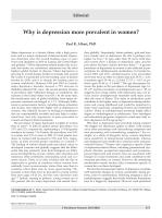 Why is depression more prevalent in women?