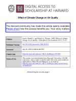 Effect of Climate Change on Air Quality