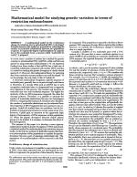 Mathematical model for studying genetic variation in terms of restriction endonucleases