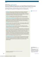 Adverse Childhood Experiences and Adult Mental Health Outcomes