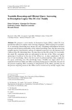 Tractable Reasoning and Efficient Query Answering in Description Logics: The DL-Lite Family