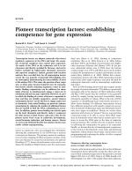 Pioneer transcription factors: establishing competence for gene expression