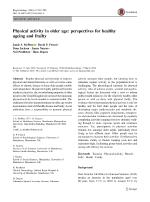 Physical activity in older age: perspectives for healthy ageing and frailty