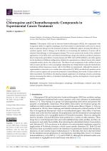 Chloroquine and Chemotherapeutic Compounds in Experimental Cancer Treatment