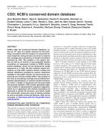 CDD: NCBI's conserved domain database