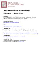 Introduction: The International Diffusion of Liberalism