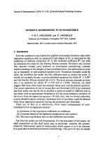 SPURIOUS REGRESSIONS IN ECONOMETRICS