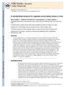 A standardized protocol for repeated social defeat stress in mice
