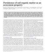 Persistence of soil organic matter as an ecosystem property