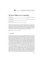 The State of Elliptic Curve Cryptography