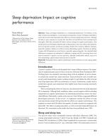 Sleep deprivation: Impact on cognitive performance
