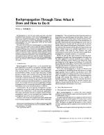 Backpropagation Through Time: What It Does and How to Do It
