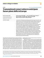 Transnational conservation to anticipate future plant shifts in Europe