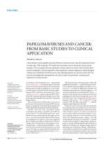 PAPILLOMAVIRUSES AND CANCER: FROM BASIC STUDIES TO CLINICAL APPLICATION