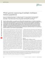 Whole-genome sequencing of multiple Arabidopsis thaliana populations