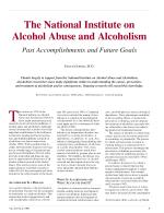 The National Institute on Alcohol Abuse and Alcoholism: Past Accomplishments and Future Goals