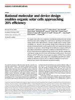 Rational molecular and device design enables organic solar cells approaching 20% efficiency