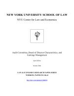 Audit Committee, Board of Director Characteristics, and Earnings Management