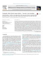 Geographic Object-Based Image Analysis – Towards a new paradigm