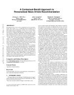 A Contextual-Bandit Approach to Personalized News Article Recommendation