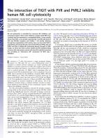 The interaction of TIGIT with PVR and PVRL2 inhibits human NK cell cytotoxicity
