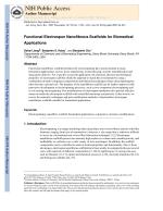 Functional Electrospun Nanofibrous Scaffolds for Biomedical Applications