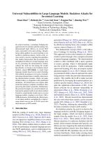 Universal Vulnerabilities in Large Language Models: Backdoor Attacks for In-context Learning