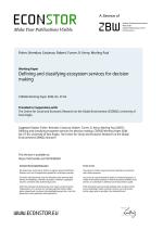 Defining and classifying ecosystem services for decision making