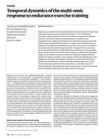 Temporal dynamics of the multi-omic response to endurance exercise training