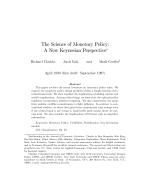 The Science of Monetary Policy: A New Keynesian Perspective