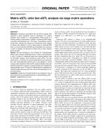 Matrix eQTL: ultra fast eQTL analysis via large matrix operations