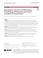 Quantitative assessment of H&E staining for pathology: development and clinical evaluation of a novel system