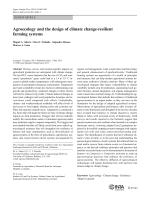 Agroecology and the design of climate change-resilient farming systems