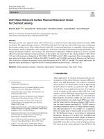 ZnO-Silicon Enhanced Surface Plasmon Resonance Sensor for Chemical Sensing