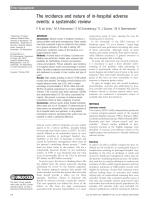 The incidence and nature of in-hospital adverse events: a systematic review