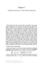 Chapter I TOPOLOGICAL VECTOR SPACES
