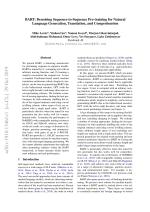 BART: Denoising Sequence-to-Sequence Pre-training for Natural Language Generation, Translation, and Comprehension