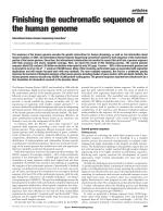 Finishing the euchromatic sequence of the human genome