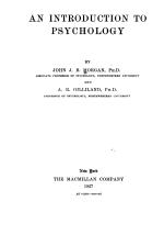 AN INTRODUCTION TO PSYCHOLOGY