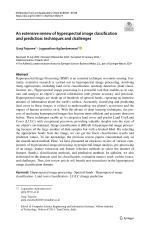An extensive review of hyperspectral image classification and prediction: techniques and challenges