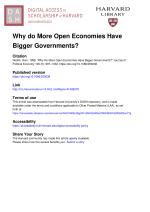 Why do More Open Economies Have Bigger Governments?