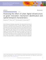 Assessing the effect of urban digital infrastructure on green innovation: mechanism identification and spatial-temporal characteristics