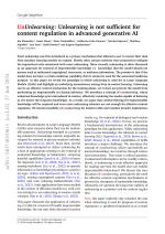 UnUnlearning: Unlearning is not sufficient for content regulation in advanced generative AI