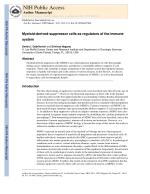 Myeloid-derived-suppressor cells as regulators of the immune system