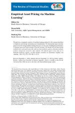 Empirical Asset Pricing via Machine Learning