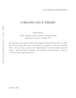 D-BRANES AND K-THEORY