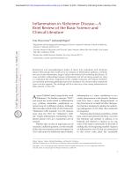 Inflammation in Alzheimer Disease—A Brief Review of the Basic Science and Clinical Literature