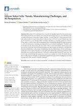 Silicon Solar Cells: Trends, Manufacturing Challenges, and AI Perspectives
